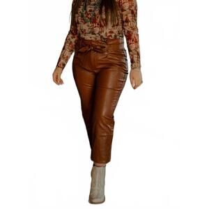 NEW DANCE & MARVEL the tomi faux leather pants in brown